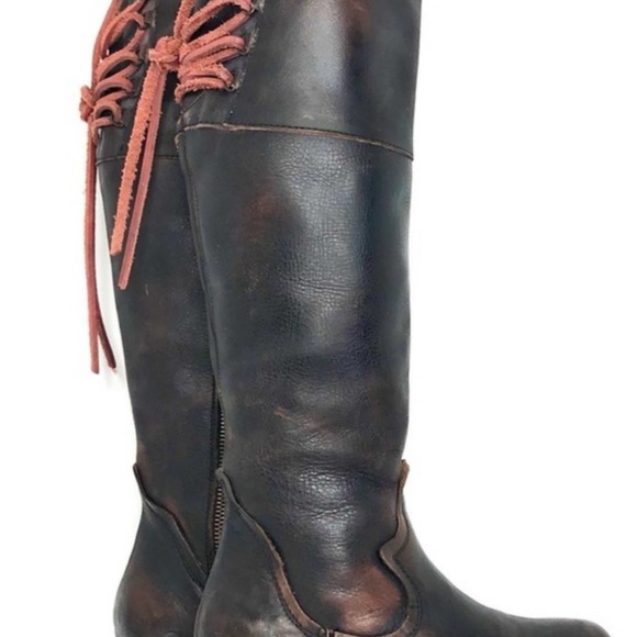 Freebird Cyn Knee High Distressed Leather Boots - Picture 2 of 5